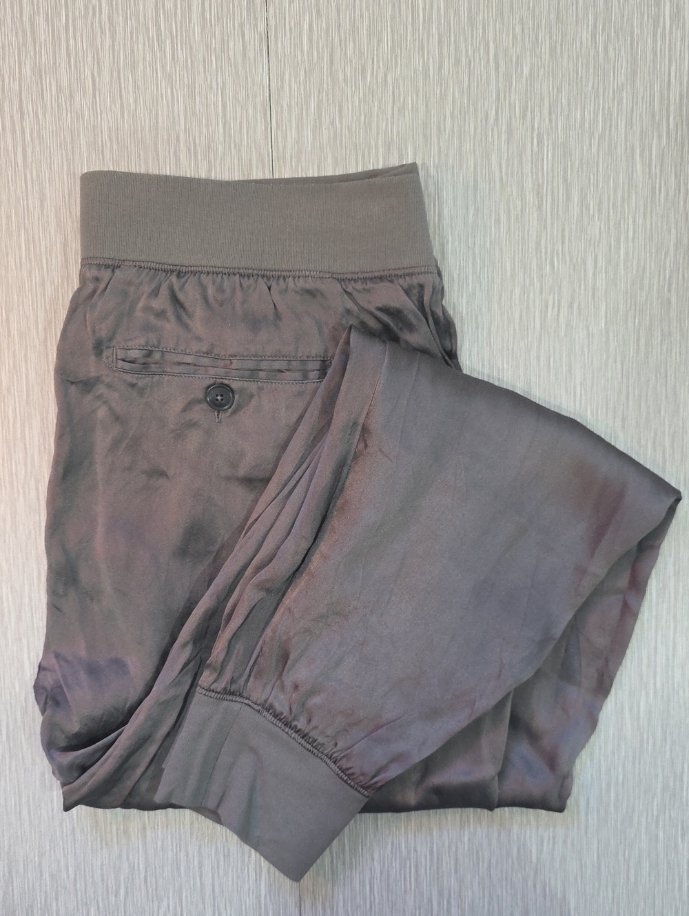 ATM Anthony Thomas Melillo Grey Women's Silk Jogger Lounge Pants